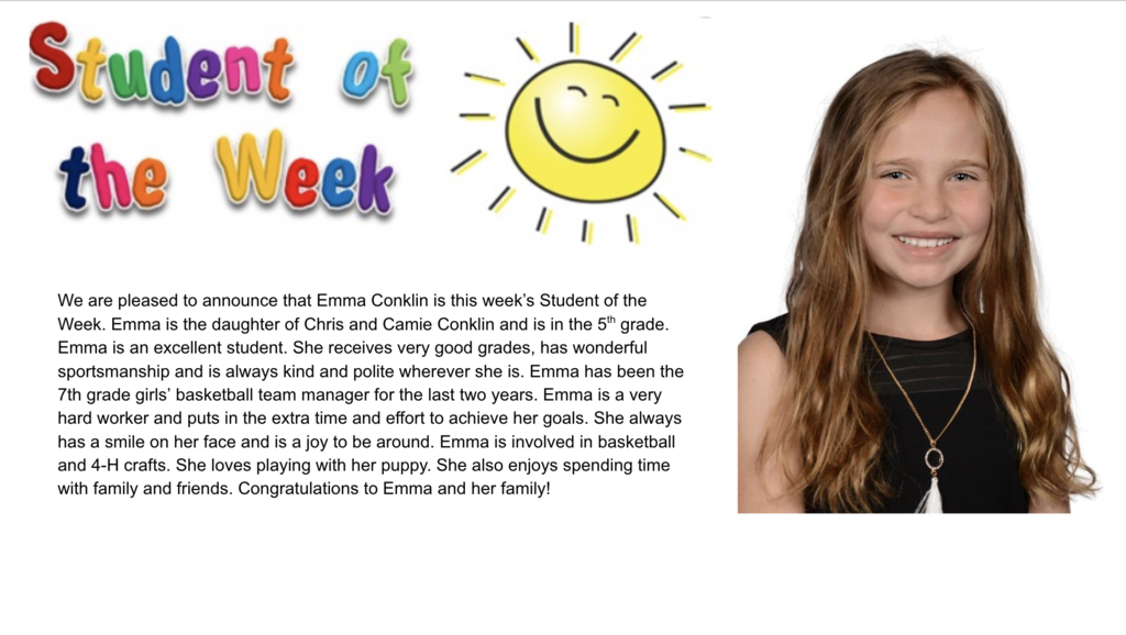 Student of the Week!