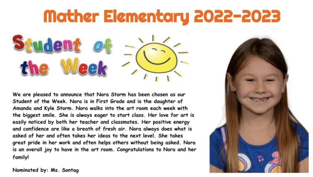 Student of the Week!